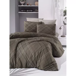 Brązowa bawełniana pościel dwuosobowa 200x200 cm Briana – Mijolnir - Pościel - miniaturka - grafika 1