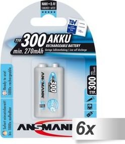 Ansmann Akumulator MaxE 9V Block 270mAh 6 szt.
