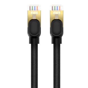 Kabel sieciowy kat. 8 Baseus Ethernet RJ45, 40Gbps, 8m (czarny) - Kable miedziane - miniaturka - grafika 4
