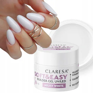 CLARESA SOFT & EASY ŻEL BUDUJĄCY DO PAZNOKCI MLECZNY MILKY WHITE 45 G - Żele do paznokci CLARESA SOFT & EASY ŻEL BUDUJĄCY DO PAZNOKCI MLECZNY MILKY WHITE 45 G - Żele do paznokci - miniaturka - grafika 1