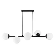 Lampy sufitowe - NOWOCZESNA LAMPA WISZĄCA CZARNA FINO W6 - miniaturka - grafika 1