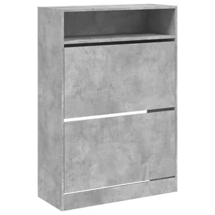 vidaXL Szafka na buty z 2 klapami betonowo-szara 80x34x116 cm - Szafki na buty vidaXL Szafka na buty z 2 klapami betonowo-szara 80x34x116 cm - Szafki na buty - miniaturka - grafika 1