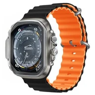 Akcesoria do smartwatchy - Pasek DEVIA Deluxe Sport6 do Apple Watch (42/44/45/49mm) Czarno-pomarańczowy - miniaturka - grafika 1