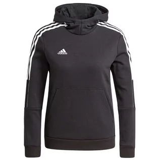 Bluzy dla dziewczynek - Bluza adidas Tiro 21 Sweat Hoodie GM7326 - czarna - grafika 1