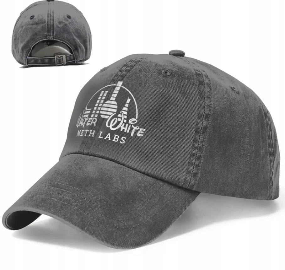 Czapka z daszkiem Walter White Breaking Bad Meth Labs Czarna Prezent Y2K