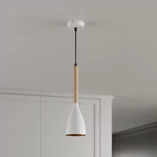Lampa wisząca Muza 1 x 60 W E27 biała/złota 9106 - Lampy sufitowe - miniaturka - grafika 4