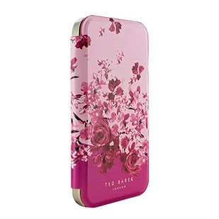 Ted Baker ALSTA Różowe Rozproszone Kwiaty Lustro Folio Etui na Telefon do iPhone 14 Pro Max Złota Obudowa - Lustra - miniaturka - grafika 1