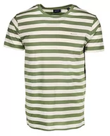 Koszulki męskie - GANT Męski T-shirt Multistripe z wielokolorowymi paskami, Kalamata Green, 3XL - miniaturka - grafika 1