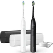 Szczoteczki elektryczne - Zestaw Szczoteczek sonicznych PHILIPS Sonicare 5300 HX7109/01 (biała/czarna) - miniaturka - grafika 1