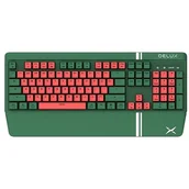 Klawiatury - Delux KM17DB zielono-czerwona - miniaturka - grafika 1