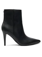 Botki damskie - Guess Botki Slinks FLFSLI LEA10 Czarny - miniaturka - grafika 1