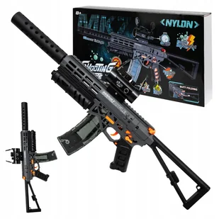 Karabin Pistolet Automatyczny Na Kulki Żelowe Duży Zestaw 70 Cm + Okulary - Zabawki militarne - miniaturka - grafika 1