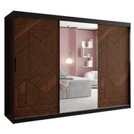 Szafy - Szafa przesuwna garderoba do przedpokoju MARSYLIA 2 250 czarna - miniaturka - grafika 1