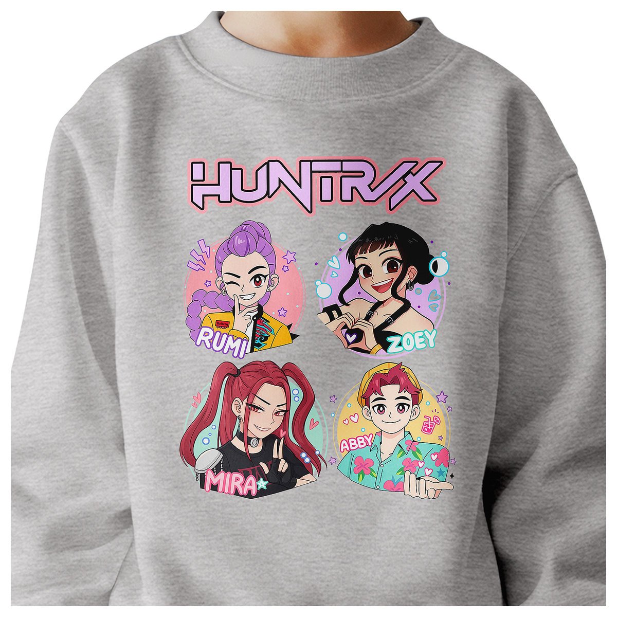BLUZA DZIECIĘCA K-POPOWE ŁOWCZYNIE DEMONÓW HUNTRIX 110-116 BAWEŁNIANA