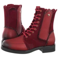 Botki damskie - Trzewiki Czerwone A7155-08/00-7 (MA1455-a) Maciejka - miniaturka - grafika 1