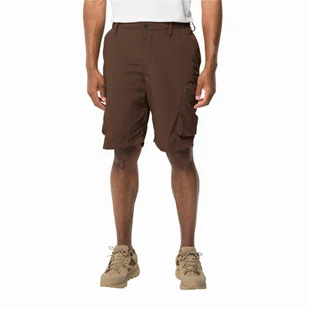 Krótkie spodenki męskie Jack Wolfskin KALAHARI CARGO M dark mahogany - 48 - Spodenki męskie - miniaturka - grafika 1