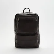 Plecaki - Reserved - Plecak z imitacji skóry - Brązowy - miniaturka - grafika 1