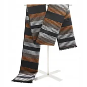 Apaszki i szaliki męskie - SZAL Szalik MĘSKI Zimowy Ciepły SZARO - BRĄZOWY Pako Jeans - miniaturka - grafika 1