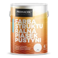 Farby wewnętrzne - Primacol Farba strukturalna piasek pustyni biała 5 l - miniaturka - grafika 1