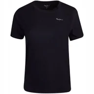 Koszulki i topy damskie - PEPE JEANS KOSZULKA DAMSKA T-SHIRT TOMITA RO CZARNA r.S - miniaturka - grafika 1