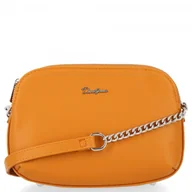 Torebki damskie - Uniwersalna Torebka Damska Trzykomorowa Listonoszka firmy David Jones Żółta - miniaturka - grafika 1