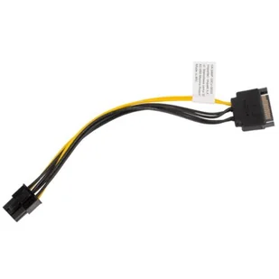 LANBERG LANBERG Kabel SATA zasilający PCI Express 6Pin 20cm (CA-SA6P-10CU-0020) - Kable komputerowe i do monitorów - miniaturka - grafika 1
