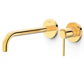 Baterie umywalkowe - Element naścienny do podtynkowego korpusu baterii umywalkowej Tres Study złoty połysk 26230022OR - miniaturka - grafika 1