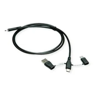 Kabel ROLINE USB 2.0, C-C, z blokadami ścieżek danych A+C, 1 m - Kable USB - miniaturka - grafika 1