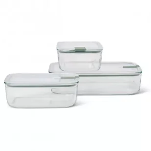 Mepal Zestaw pojemników szklanych na żywność EasyClip Nordic Sage 106186094700 2 x 1 l + 2.25 l - Pojemniki kuchenne - miniaturka - grafika 1