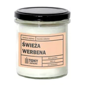 Świece - Świeca sojowa naturalna zapachowa ŚWIEŻA WERBENA- najlepsza aromatyczna bezpieczna ręcznie robiona w szklanym słoiczku 300ml 50h palenia na prezent up - miniaturka - grafika 1