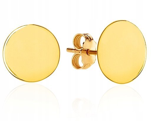 ZŁOTE KOLCZYKI KÓŁKA KÓŁECZKA NA SZTYFT 585