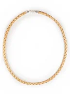 Naszyjniki - 7847-9 Naszyjnik Rzemień Skóra Naturalna + Srebro 925 - miniaturka - grafika 1