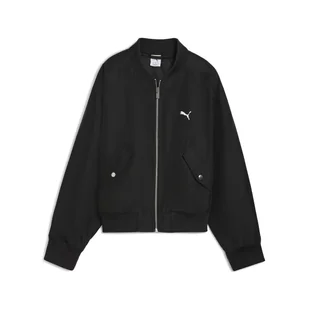 Damska Kurtka miejska PUMA T7 SATIN BOMBER JACKET 63216801 – Czarny - Kurtki damskie - miniaturka - grafika 1