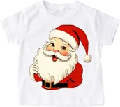 Koszulki dla dziewczynek - Koszulka z mikołajem dla dziecka mikołaj201 - miniaturka - grafika 1