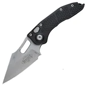 Noże - Nóż automatyczny Microtech Stitch-A S/E Black Aluminum, Apocalyptic by Borka Blades and Tony Marfione (169-10AP) - miniaturka - grafika 1