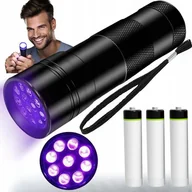 Latarki - Mocna Latarka Uv Do Szukania Bursztynu 9 Led - miniaturka - grafika 1