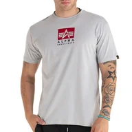 Koszulki męskie - Koszulka Alpha Industries Satin Logo 148513666 - szara - miniaturka - grafika 1
