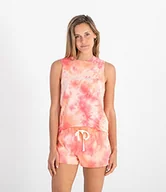 Koszulki i topy damskie - Hurley Hurley Damska koszulka w Muscle Crew Tank Melone Tie Dye S 3HT1560250-MELTD - miniaturka - grafika 1