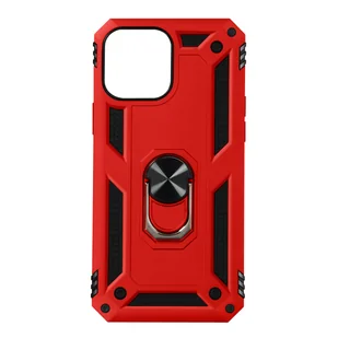 Etui do iPhone 13 Pro Max Anti-shock Bi-materiał Ring Video Holder - czerwone - Etui i futerały do telefonów - miniaturka - grafika 1
