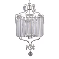 Lampy sufitowe - Italux Żyrandol LAMPA wisząca RINALDO PND-33057-3-CH.S glamour OPRAWA na łańcuchu ZWIS z kryształami crystal srebrny szampański PND-33057-3-CH.S - miniaturka - grafika 1