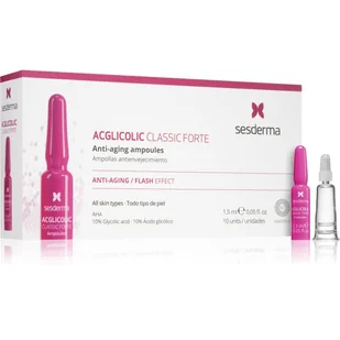SESDERMA Sesderma Acglicolic Classic Forte ampułki przeciwstarzeniowe 1,5 ml x 10 amp - Serum do twarzy - miniaturka - grafika 1