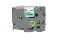 Etykiety do drukarek - Zamiennik taśmy Brother TZE-751 24mm zielona/czarny - miniaturka - grafika 1