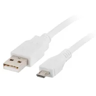 Kable USB - LANBERG LANBERG Kabel USB 2.0 micro AM-MBM5P 1.8M biały (CA-USBM-10CC-0018-W) - miniaturka - grafika 1
