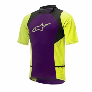 Koszulki rowerowe - Alpinestars, Koszulka damska, Drop 2  purple-acid yellow 1766315-386, fioletowo-żółty, rozmiar S - grafika 1