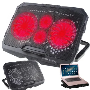 Podkładka podstawka chłodząca pod laptopa led regulowana z portem usb - Podkładki chłodzące pod laptopa - miniaturka - grafika 1
