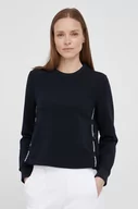 Bluzy damskie - Emporio Armani bluza damska kolor granatowy gładka - miniaturka - grafika 1