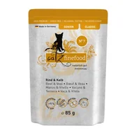 Mokra karma dla kotów - Catz finefood karma mokra dla kota Classic Senior Nr 7 Wołowina i cielęcina 64x85 g - miniaturka - grafika 1