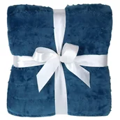 Narzuty - Koc narzuta z mikrofibry 130x170 Nappa niebieski żakardowy Domarex - miniaturka - grafika 1