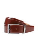 Paski - Skórzany pasek z metalową szlufką - miniaturka - grafika 1