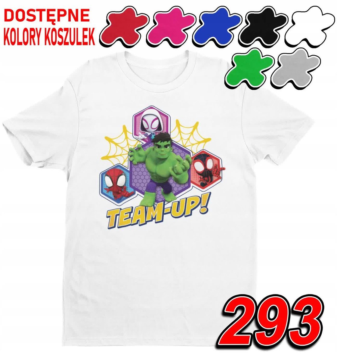 Dziecięca Koszulka T-Shirt Z Nadrukiem Spidey Friends Marvel -M 134-140